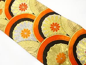 アンティーク　花青海波模様織り出し袋帯（着用可）